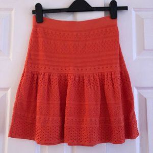 BCBGMaxAzria Anea Ambrosia Orange Knit Flare Skirt